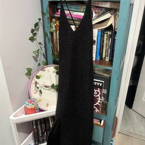 Le Château Black Sparkle Maxi Dress – Strappy Back – Formal/Evening